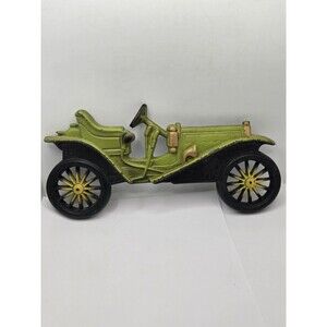 Vintage Cast Metal Old Car Wall Hanging Decor Midwest 1970s Decor